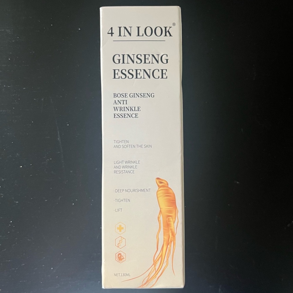 NIB 4 In Look Ginseng Essence Anti Wrinkle Skincare  4.05 fl oz exp: 2/23/2028